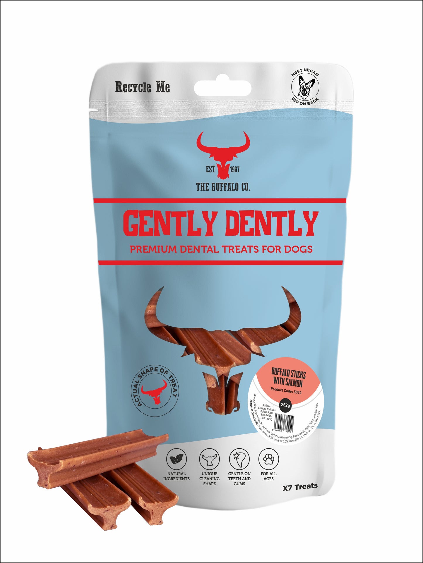Gently Dently- Salmon Dental Treats for Dogs 175g