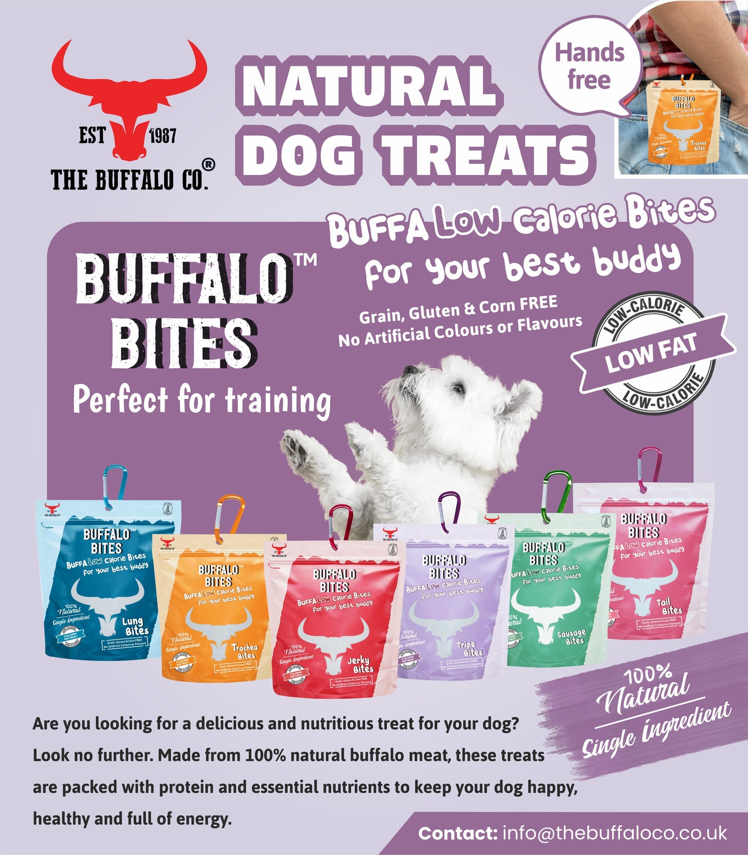 Buffalo Bites-100% Natural Training Dog Treats
