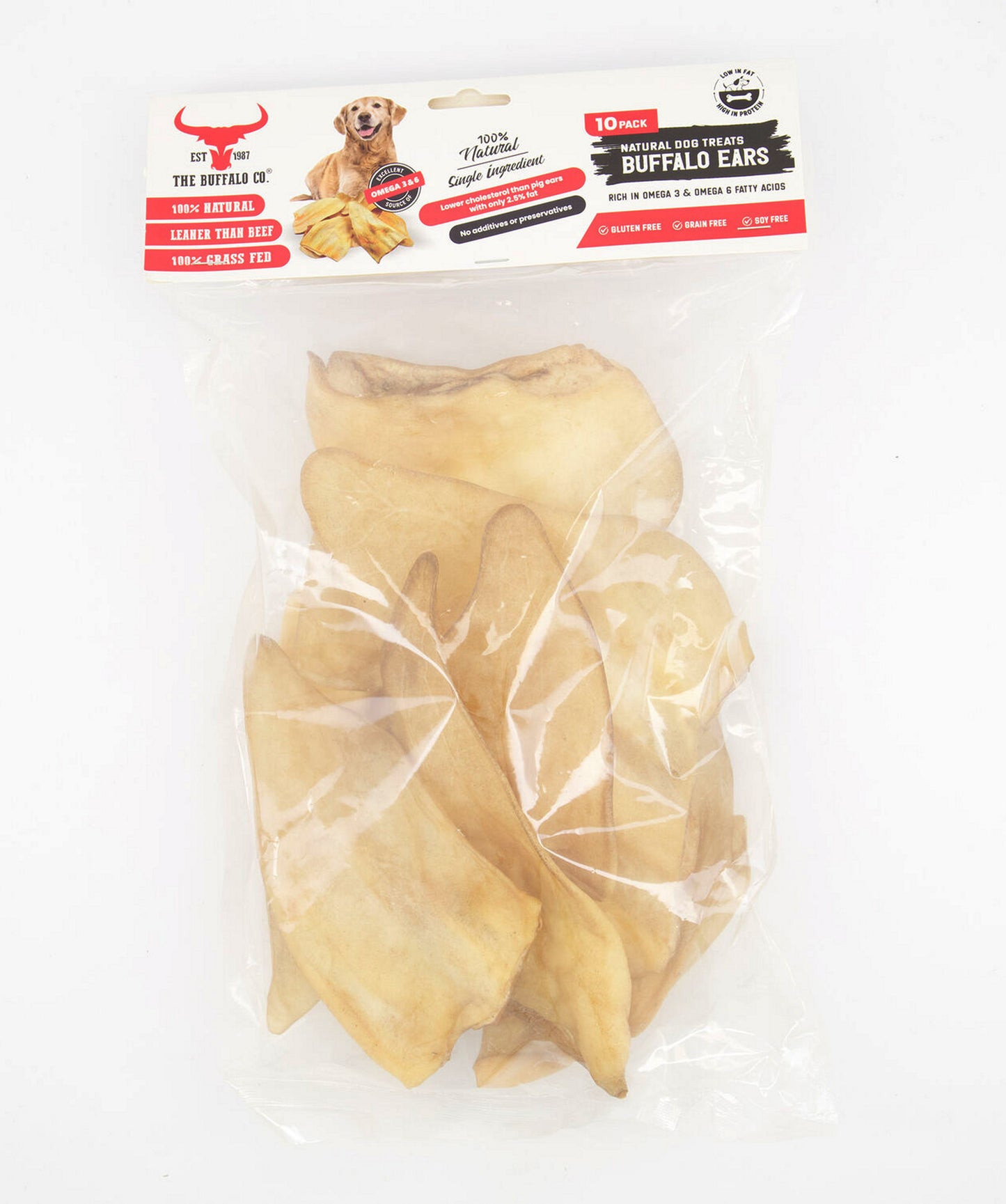 Buffalo Ears - Dog Treats - 10 Ears Pack