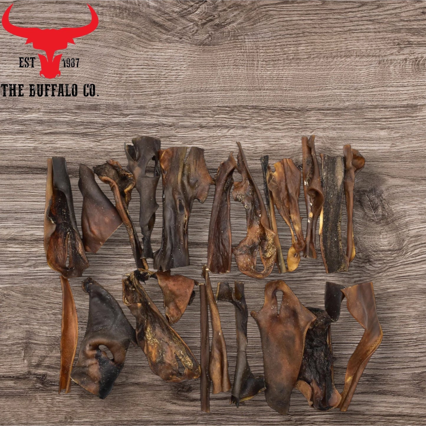 Buffalo Head Skin - Dog Treats - 1kg