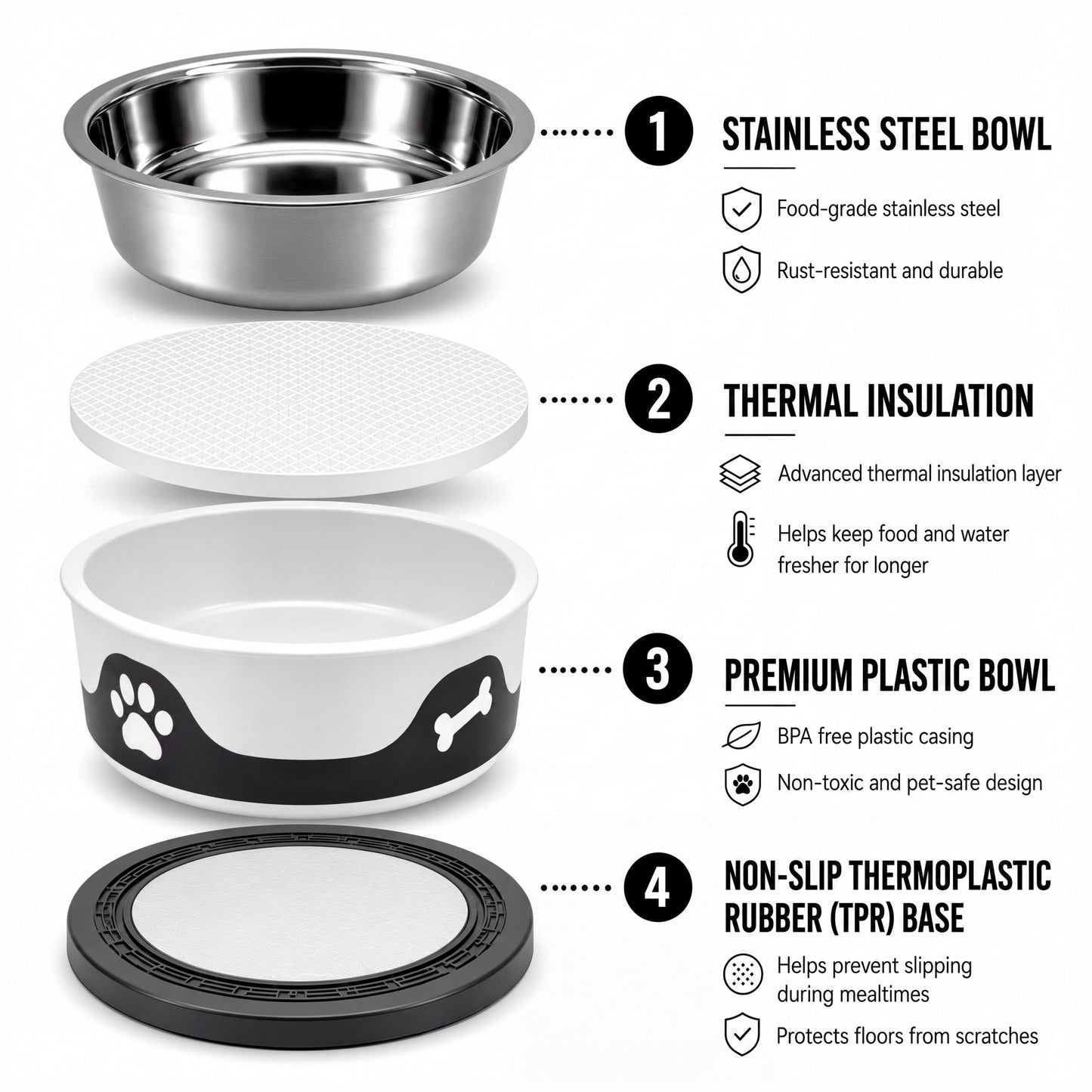 ThermaCool Dog Bowl - Espresso