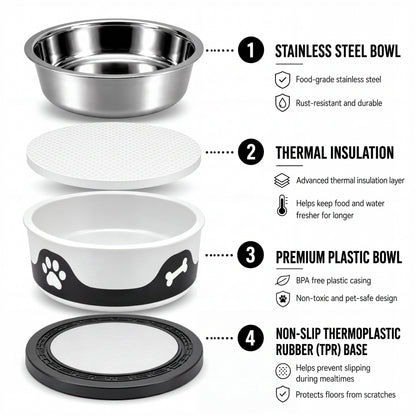 ThermaCool Dog Bowl - Espresso
