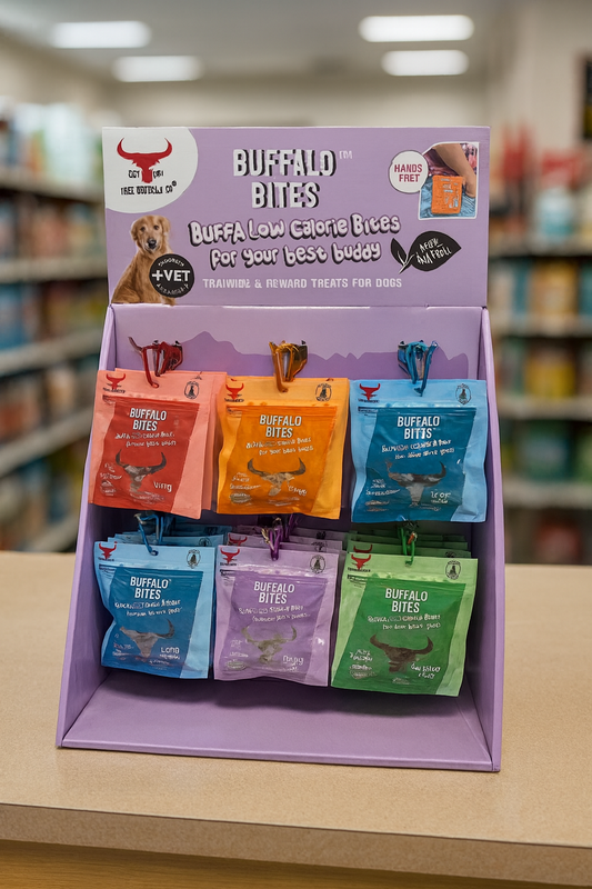 BUFFALO BITES MINI STAND DEAL (3 Cases of Each plus display stand)
