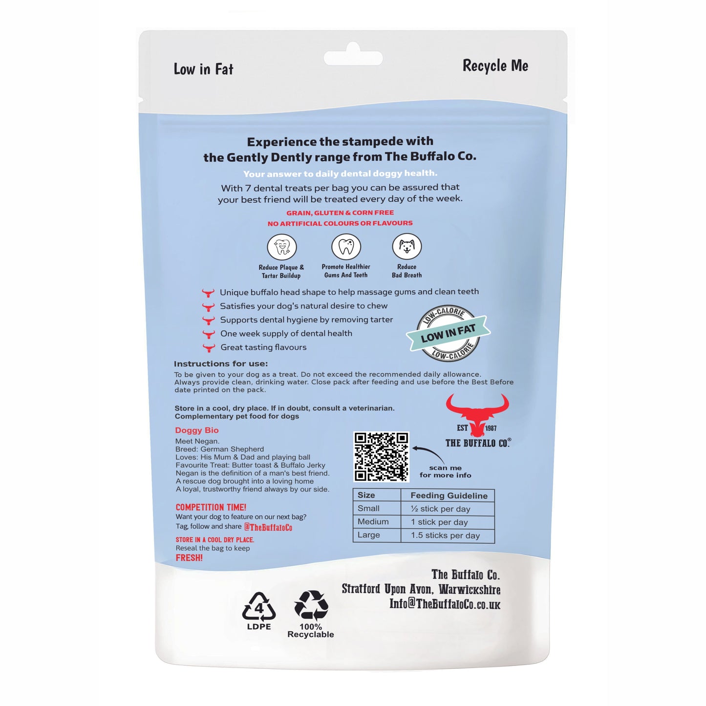 Gently Dently- Salmon Dental Treats for Dogs 175g