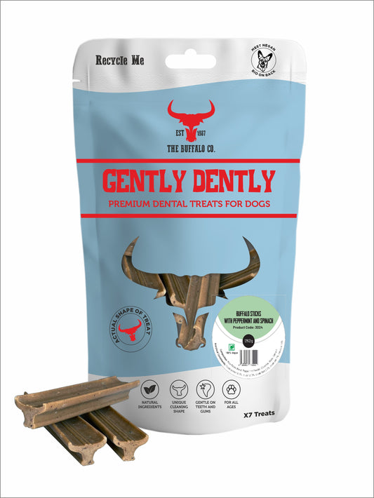 Gently Dently- Fresh Breath Mint Dental Treats for Dogs 175g