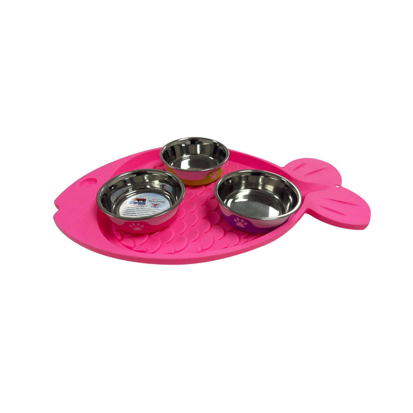 Spill-Proof Cat Feeding Mat - Pink