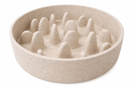 Bambū Slow Feeder Dog Bowl – Eco-Friendly, Non-Slip & Anti-Gulp
