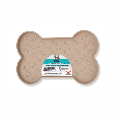Spill-Proof Dog Feeding Mat - Tan