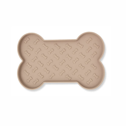 Spill-Proof Dog Feeding Mat - Tan