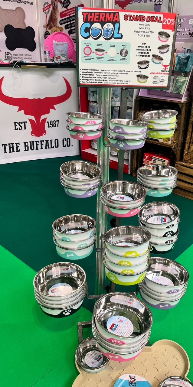 Buffalo Bowl Stand Deal (1 case of each plus stand)